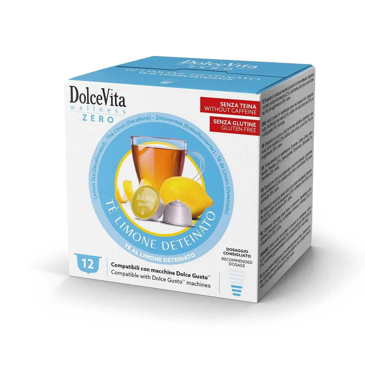TE LIMONE DETEINATO compatibili NESCAFE DOLCE GUSTO 12 capsule Dolce Vita