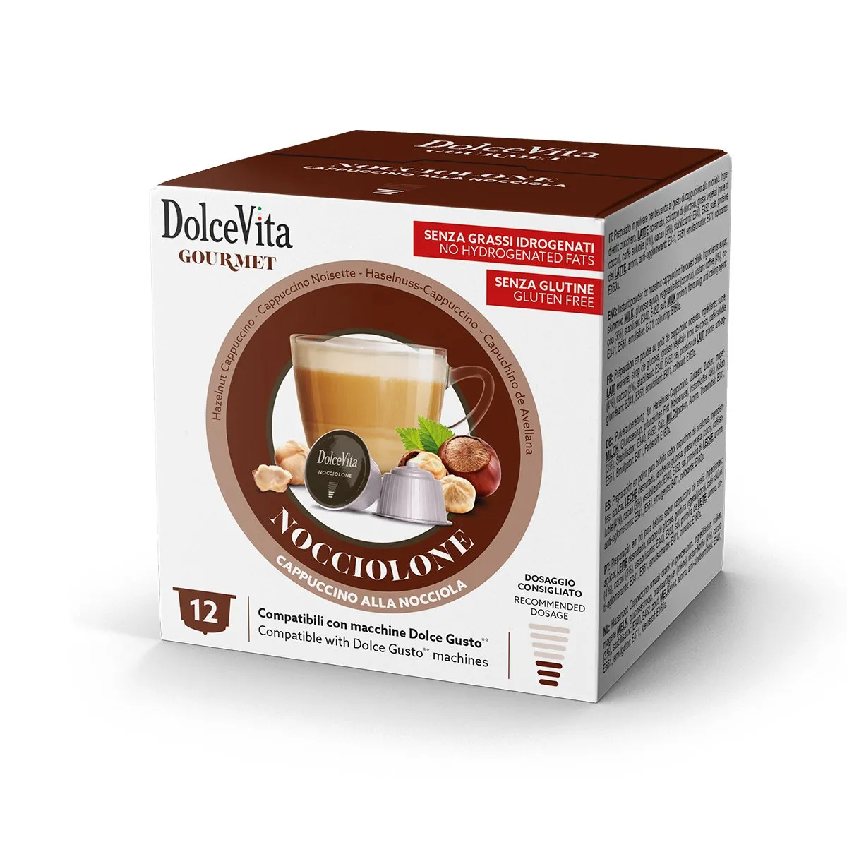 12 capsule Nocciolone Dolce Vita Nescafé Dolce Gusto compatibili
