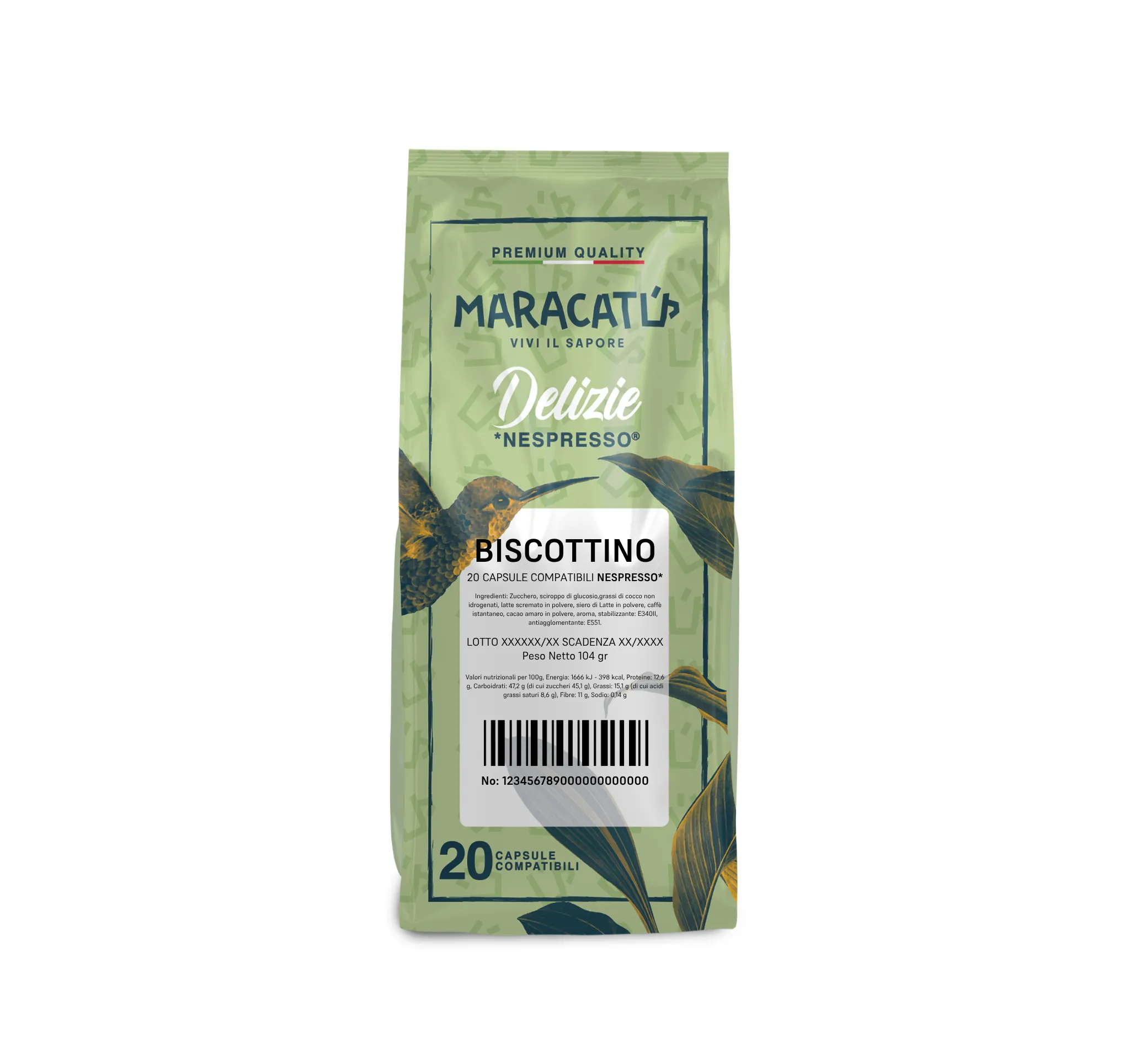 20 Capsule Biscotto Maracatú Compatibili Nespresso