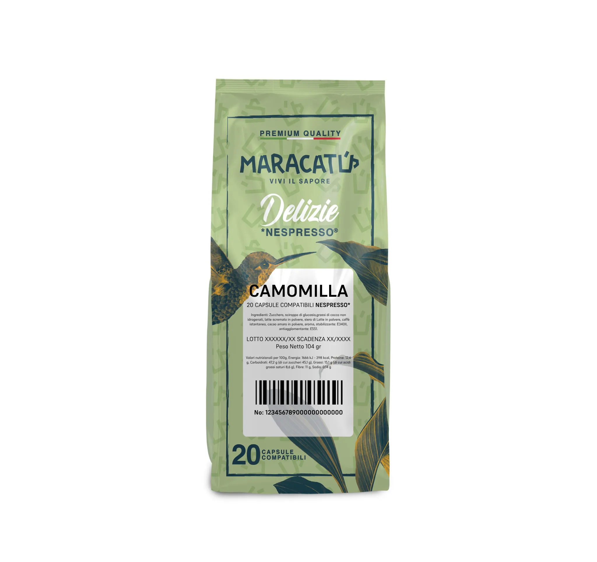 20 Capsule Maracatú Camomilla Compatibili Nespresso