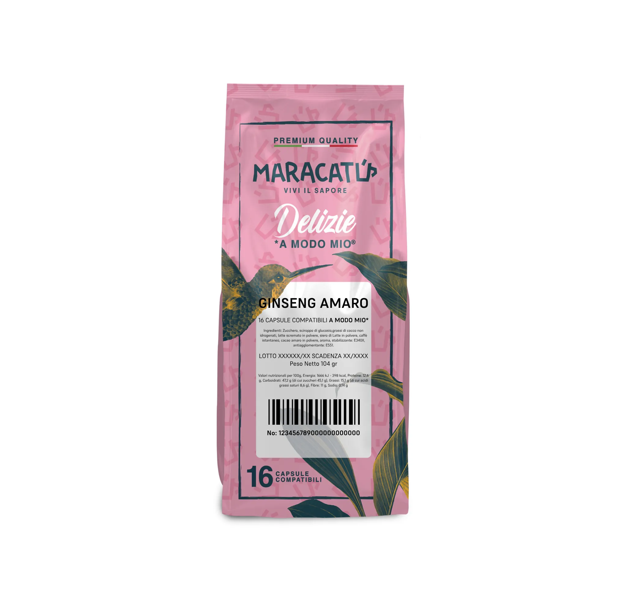 Ginseng Amaro Maracatú 16 capsule A Modo Mio - Ginseng Amaro